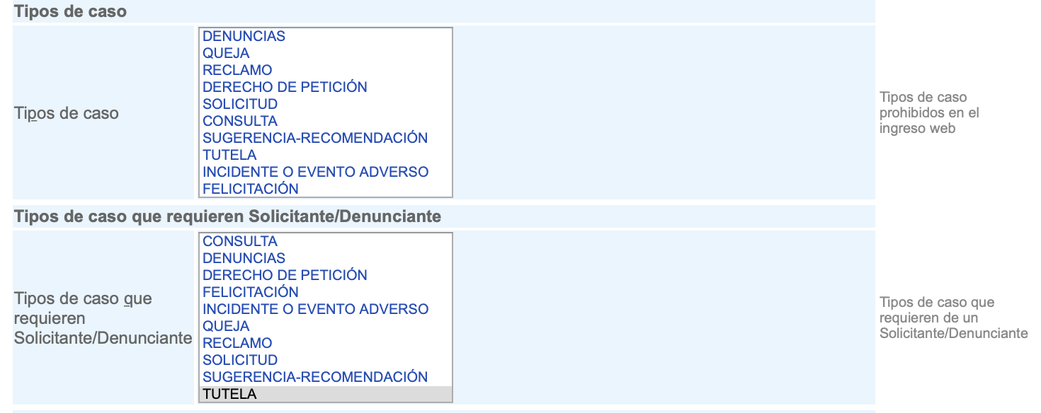 Administración de información de la empresa.