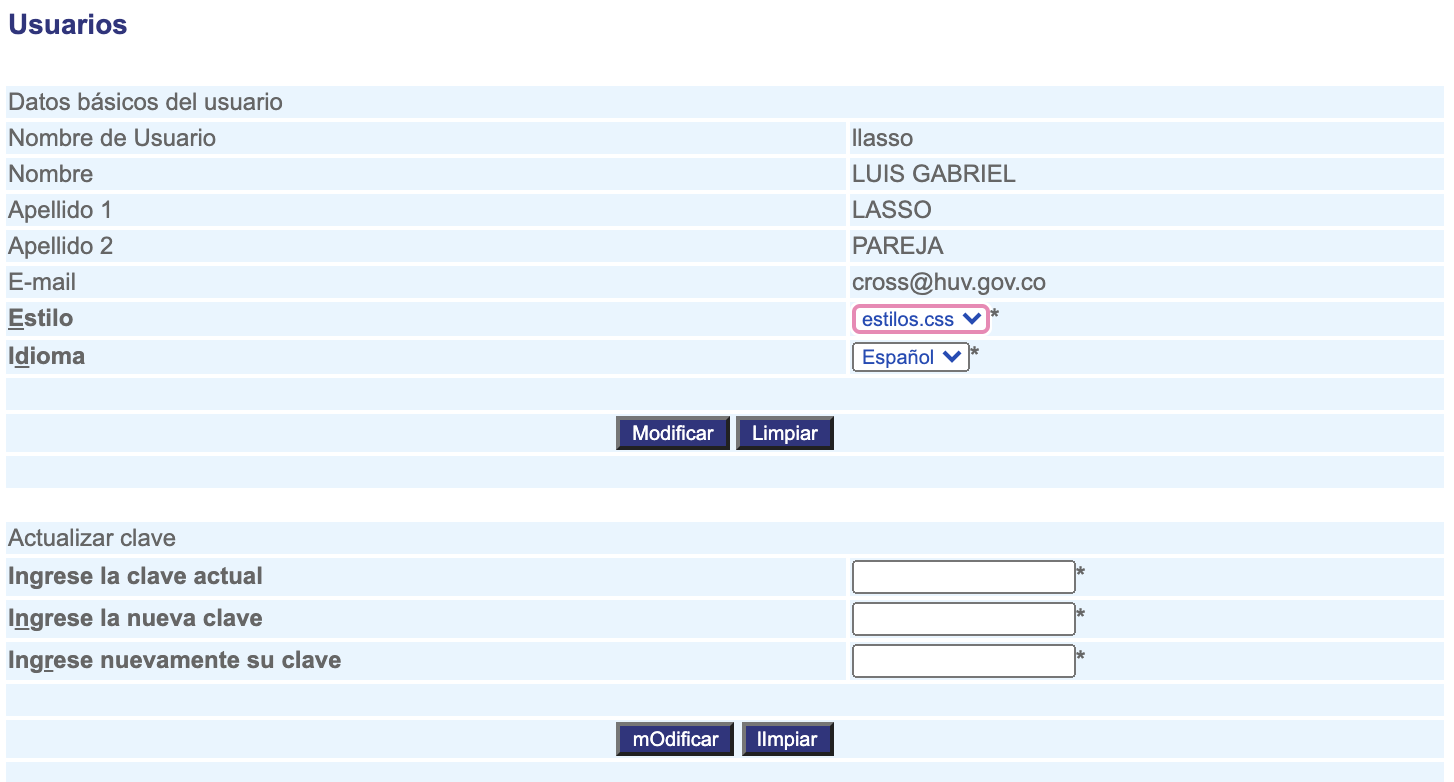 Configuración de Usuarios