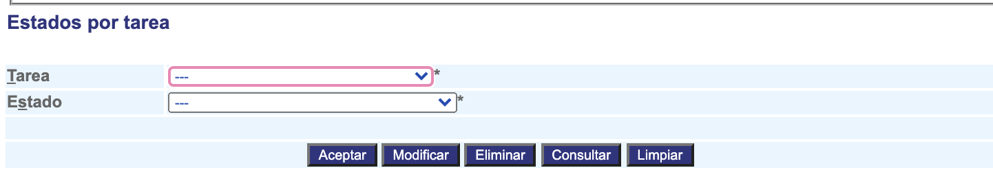 Configuración estado de actas